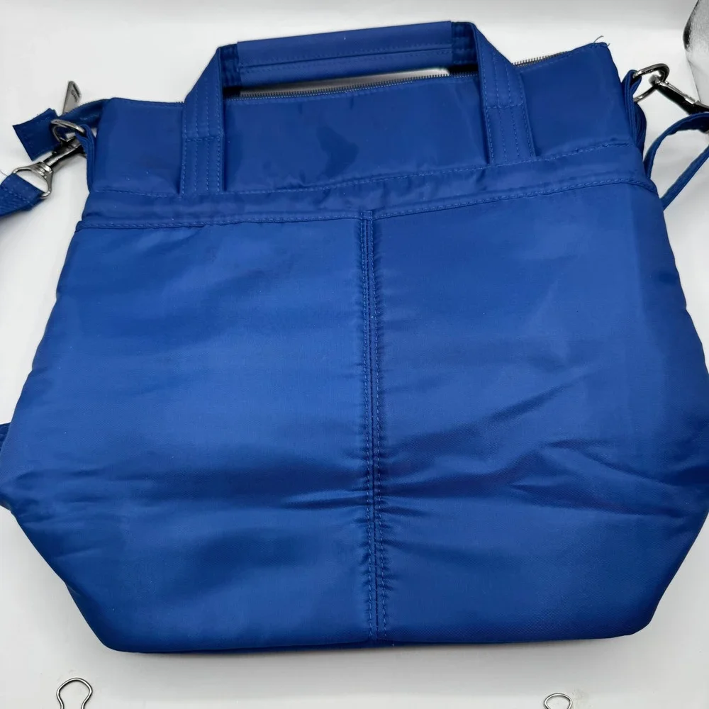 Lug Courier Crossbody Bag Women Medium Cobalt Blue Quilted RFID Travel Tote